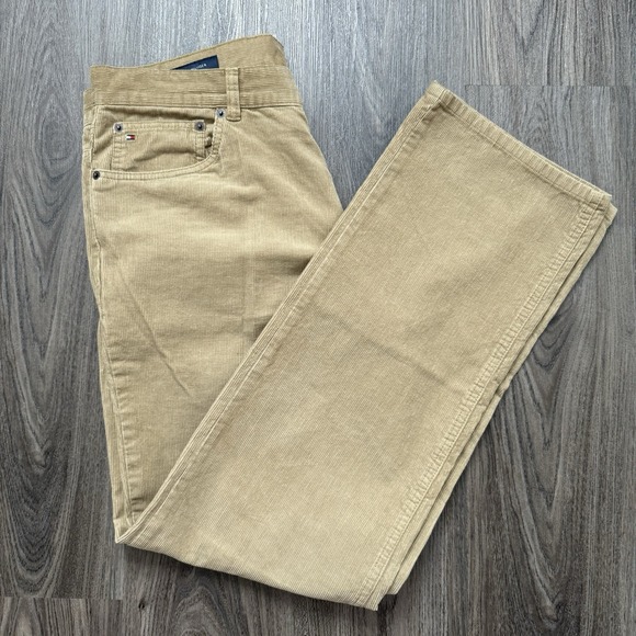 Tommy Hilfiger Corduroy Pants Tan Beige Mens 35x32 (tag 34x32) Straight Fit - Picture 1 of 10